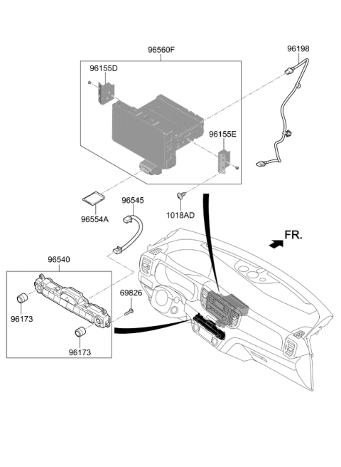 2021 Kia Sportage Bracket-Set MTG,RH Diagram for 96175D9800