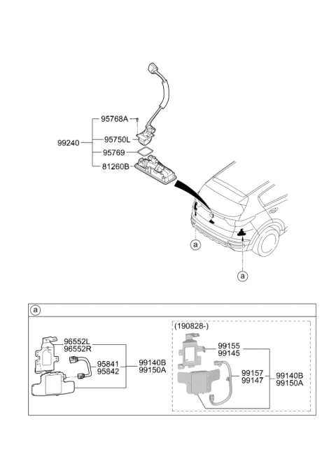 2020 Kia Sportage Bracket-Mounting,LH Diagram for 95812D9000