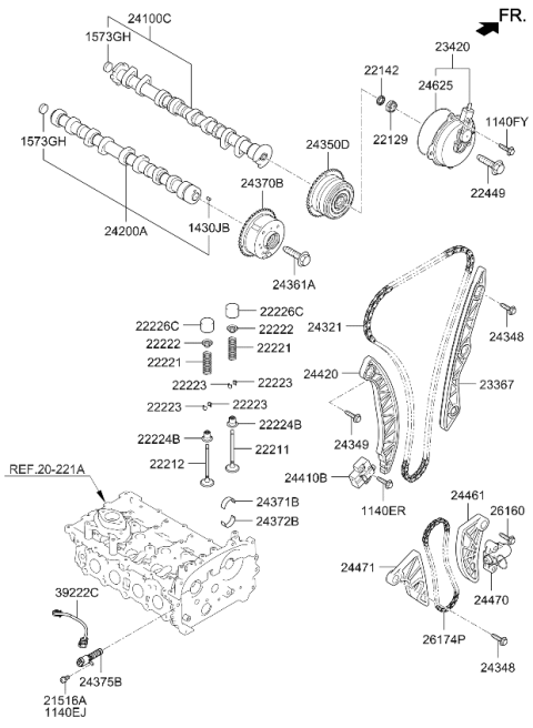 2020 Kia Sportage Camshaft & Valve Diagram 2