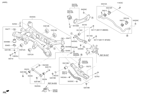 2021 Kia Sportage Arm Assembly-Rr Trailing Diagram for 55270H3100