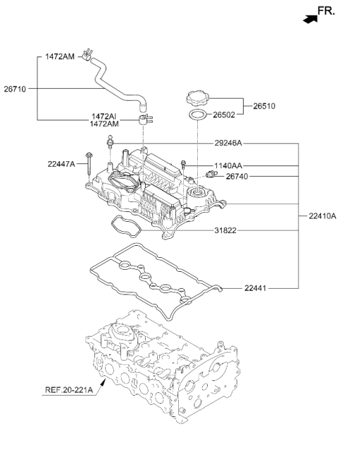 2020 Kia Sportage Rocker Cover Diagram 2
