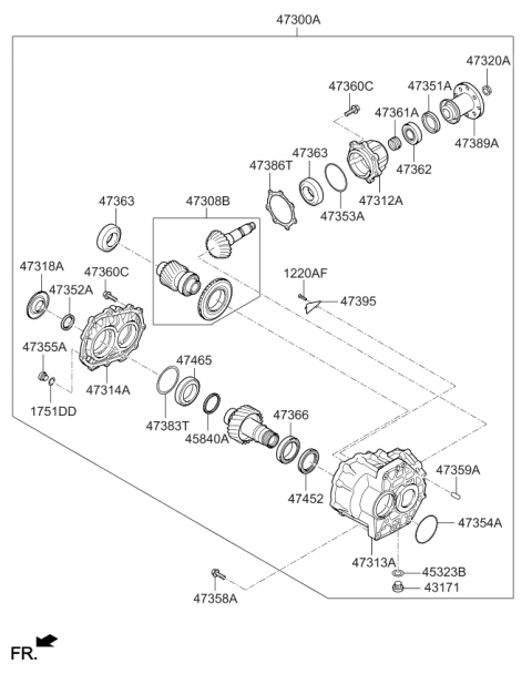 2020 Kia Sportage Transfer Assy Diagram 2