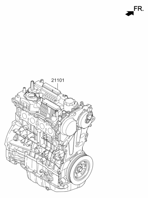 2022 Kia Sportage Sub Engine Assembly Diagram for 174S12GH00A