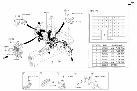 2022 Kia Sportage Protector-Main WIRIN Diagram for 91971D9100