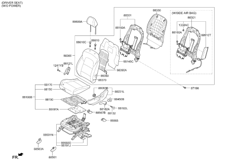 2022 Kia Sportage Switch Assembly-L/SUPPOR Diagram for 88194D3010WK