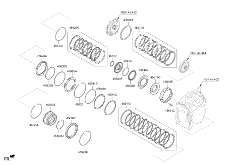 2026 Kia Sorento CHAMBER-U/D BRAKE   Diagram for 456143D800