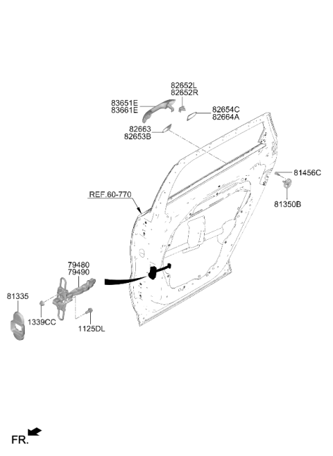 2024 Kia Sorento Checker Assembly-Rear Do Diagram for 77980P2000