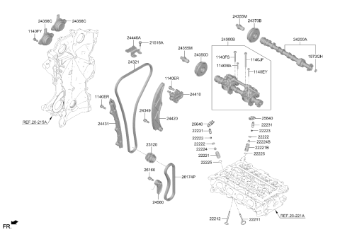 2024 Kia Sorento CAMSHAFT ASSY-EXHAUS Diagram for 242002M881