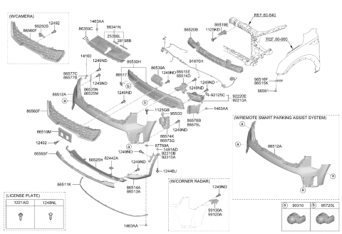 2025 Kia Sorento UNIT ASSY-ULTRASONIC Diagram for 99310L1810ABP