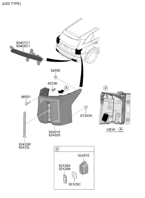2024 Kia Sorento Hybrid Rear Combination Lamp Diagram 2