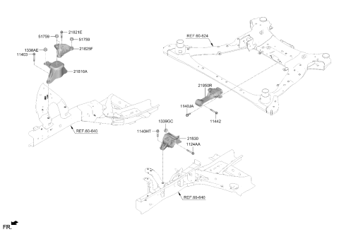 2024 Kia Sorento BRACKET ASSY-TRANSMI Diagram for 21830P4600