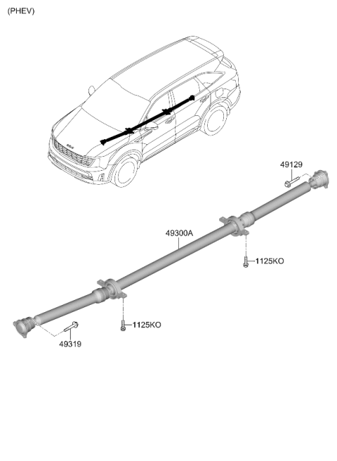 2025 Kia Sorento Hybrid Propeller Shaft Diagram 2