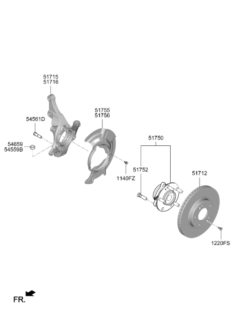 2024 Kia Forte COVER-FR BRAKE DISC Diagram for 51755M7000