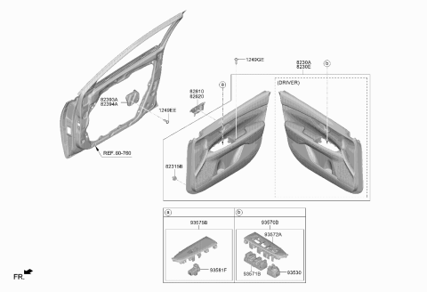2024 Kia Forte SWITCH ASSY-P/WDW AS Diagram for 93575M6020BPG