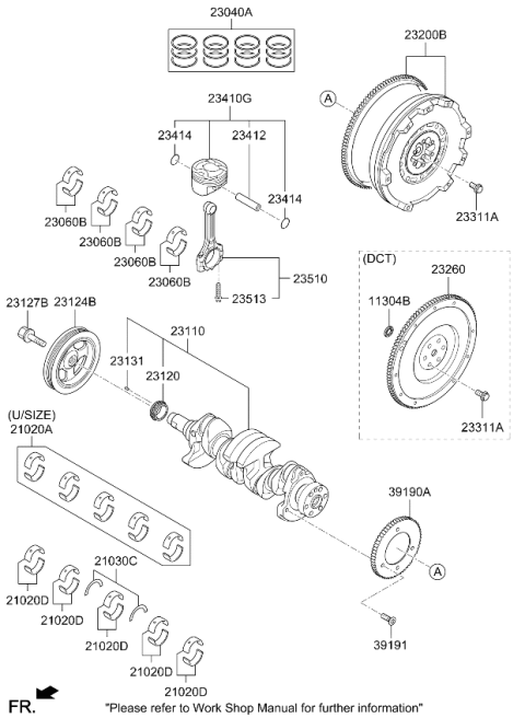 2023 Kia Forte BOLT-CONNECTING ROD Diagram for 235132J000