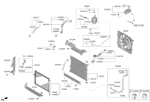 2023 Kia Sorento Air Guard Right Hand Diagram for 29134P4000