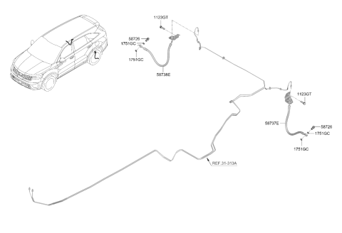 2023 Kia Sorento Hybrid Brake Fluid Line Diagram 2