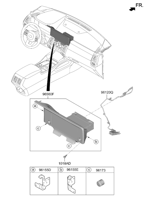 2022 Kia Sorento Jack Assembly-Usb Diagram for 96120P2000