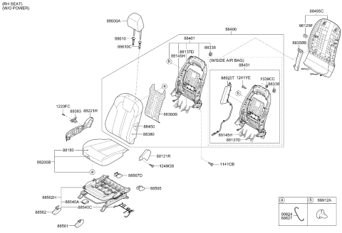 2022 Kia Sorento Front Side Air Bag Module Diagram for 80620P2000