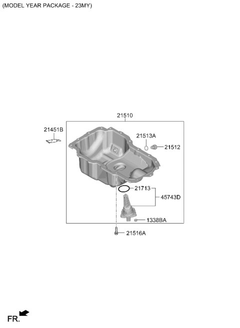 2023 Kia Sorento Hybrid Belt Cover & Oil Pan Diagram 2