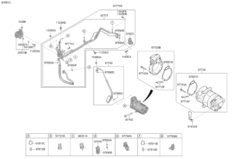 2023 Kia Sorento Hybrid Air Condition System-Cooler Line Diagram 2