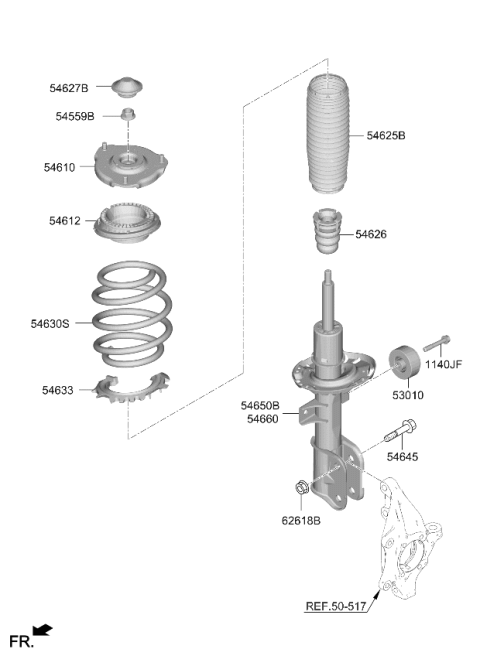 2021 Kia Sorento Bumper-Rubber Diagram for 54626P2000