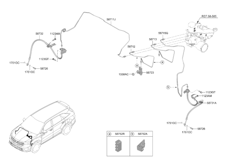 2023 Kia Sorento Hose-Brake Front,Lh Diagram for 58731P2200