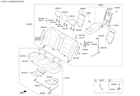 2020 Kia Cadenza 2ND Seat Diagram 2