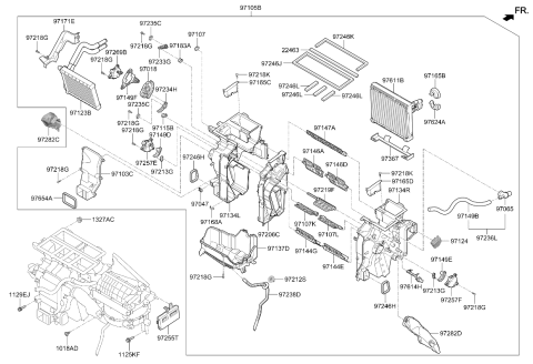 2020 Kia Cadenza Core & Seal Assembly-Eva Diagram for 97139F6AA0