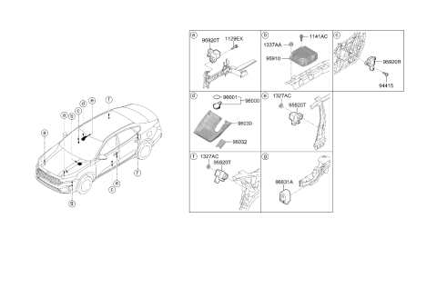 2020 Kia Cadenza Air Bag Module Assembly Diagram for 95910F6900