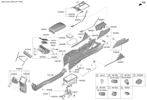 2020 Kia Cadenza Heater Control Assembly Diagram for 97250F6AF0