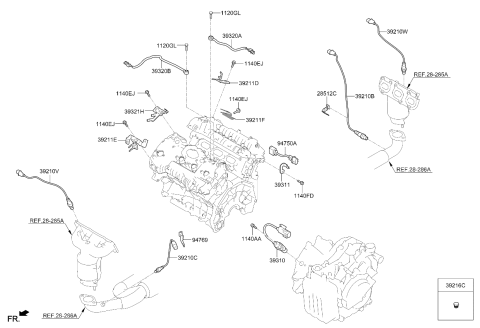 2020 Kia Cadenza Pac K Diagram for 391503L050