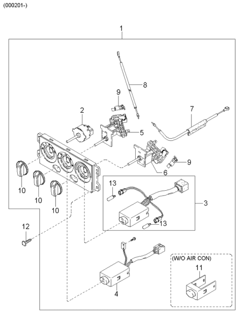 1997 Kia Sephia Heater Control Diagram 2