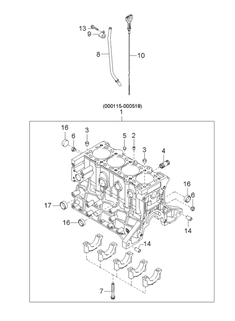 1998 Kia Sephia Cylinder Block Diagram 2