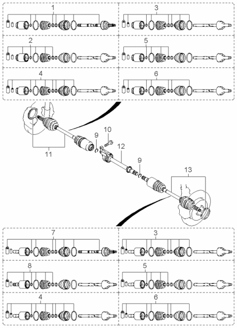 1997 Kia Sephia Drive Shaft Diagram 2