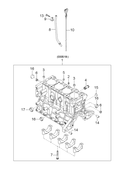 1998 Kia Sephia Cylinder Block Diagram 3