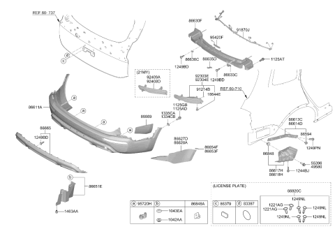 2022 Kia Telluride Smart Key Antenna Assembly Diagram for 95420C0300