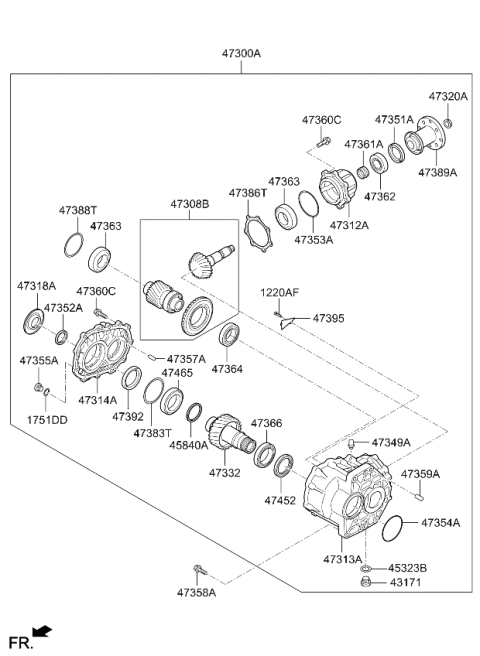 2021 Kia Telluride Transfer Assy Diagram for 473004G600