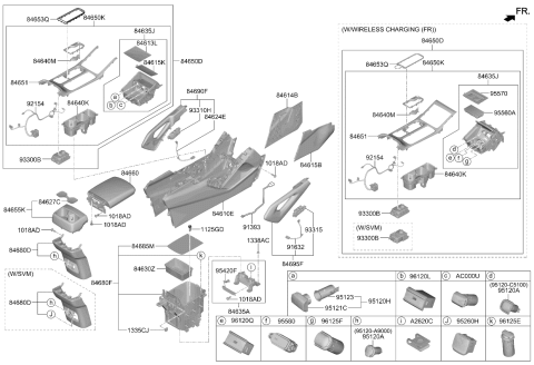 2020 Kia Telluride Pad U Diagram for 84643S9000LBR