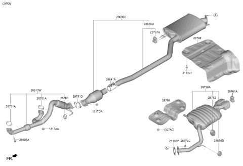 2021 Kia Telluride Pad U Diagram for 28600S9100