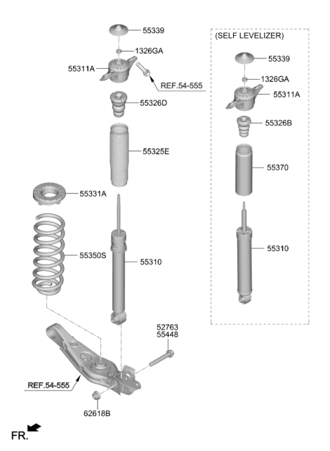 2022 Kia Telluride Urethane Bumper Diagram for 55326C5050