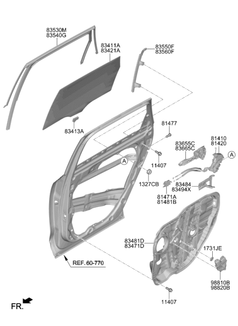 2020 Kia Telluride Pad U Diagram for 81410S9010