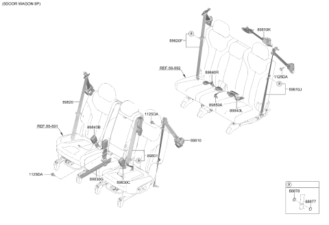 2021 Kia Telluride Pad U Diagram for 89850S9500WK