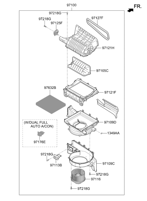 2022 Kia Telluride Resistor Diagram for 970351E100