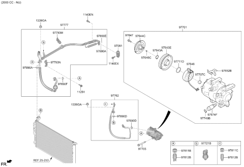 2025 Kia K4 Air Condition System-Cooler Line Diagram 2