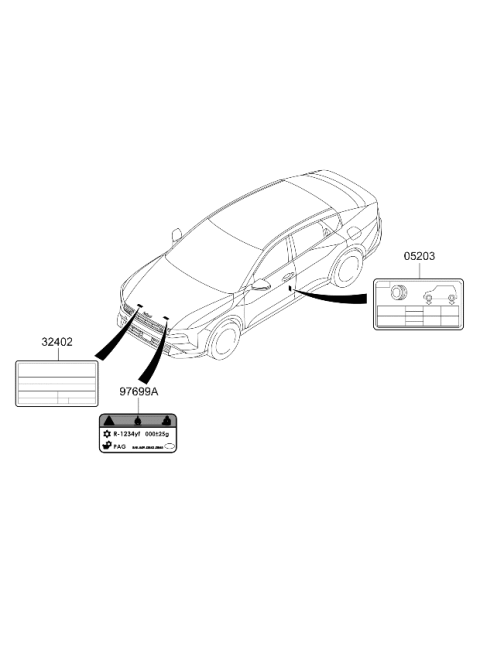 2026 Kia K4 Label Diagram 2