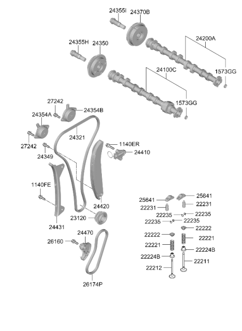 2026 Kia K4 Camshaft & Valve Diagram 2