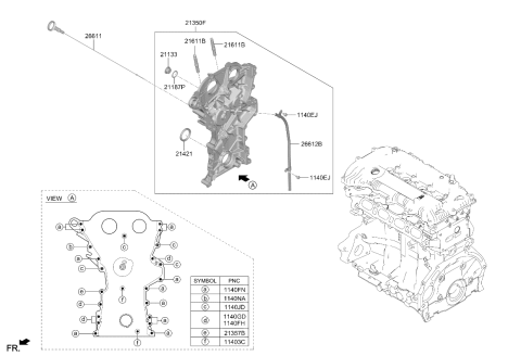 2025 Kia K4 Belt Cover & Oil Pan Diagram 2