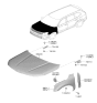 Diagram for Kia Hood Hinge - 66910S9000