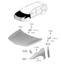 Diagram for 2026 Kia Sportage Hood - 66400P1000